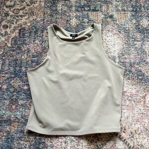 Express Body Contour Beige Sleeveless Top